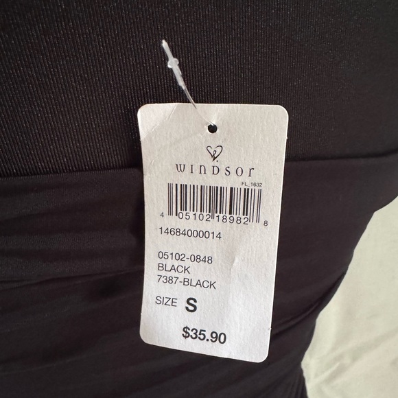 NWT ruched black tube dress from Windsor - Picture 2 of 3